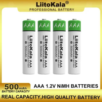 1-60 шт. Оригинальная аккумуляторная батарея LiitoKala AAA NiMH 1.2 В 500 мАч Подходит для игрушек, мышей, электронных весов и т.д.
