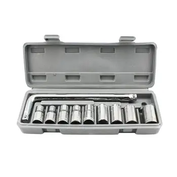 10-кратный набор гаечных ключей с коробкой для хранения Ремонт автомобилей Портативные инструменты для ремонта автомобилей в домашних условиях Ремонт мотоциклов