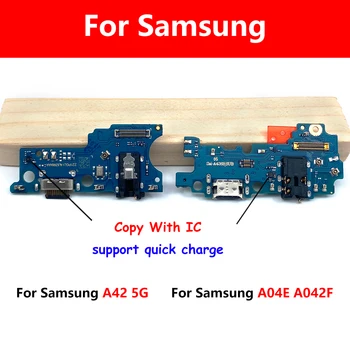 10 Шт USB Штекер Зарядное Устройство Разъем Плата Для Samsung A04 A04E A04S A42 5G Usb Порт Для Зарядки Док-станция Гибкий Кабель
