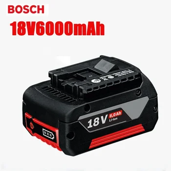 100% Оригинальная литий-ионная аккумуляторная батарея 18 В 6,0 А для запасных электроинструментов Bosch 10000 мАч Портативный индикатор замены
