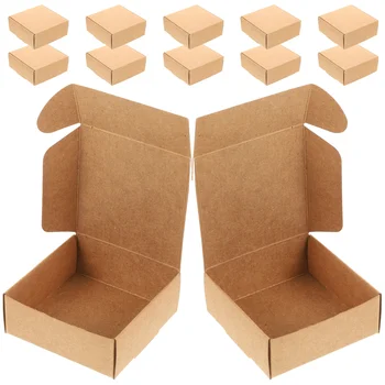 15 шт. коробок из крафт-бумаги, упаковочных коробок для мыла ручной работы, подарочных упаковочных коробок