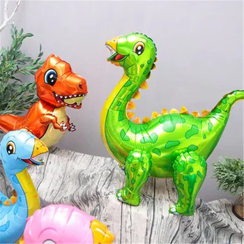 1шт 3D Гигантский Собрать Динозавра Фольга Воздушный Шар Животные Воздушные Шары Детский Динозавр День Рождения Украшения Воздушный Шар Детские Игрушки