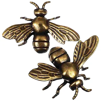 2 предмета, украшения для офисного стола Creative Bee, Латунные украшения, Медная книжная полка