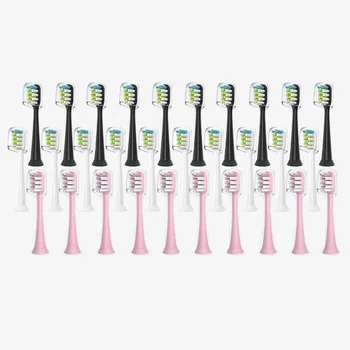 20 сменных головок для зубных щеток, совместимых с xiaomi SOOCARE X1 X3 X5, насадки для электрических зубных щеток Sonic в вакуумной упаковке