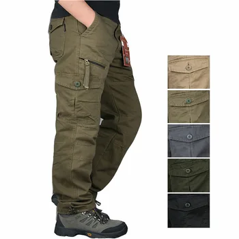 2023 Зимние хлопчатобумажные Тактические брюки Мужские Уличная одежда на молнии Армейские брюки Брюки Карго в стиле милитари Мужские повседневные комбинезоны Pantalon Tactico