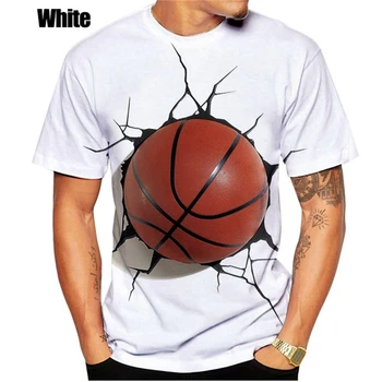 2023 Новая летняя баскетбольная футболка с 3D-принтом и короткими рукавами для мужчин, женщин и детей, забавные повседневные спортивные топы больших размеров