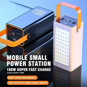2024 Бестселлер Power Bank 200 мАч Высокой Емкости 66 Вт FastCharger для iPhone Ноутбук Batterie Externe СВЕТОДИОДНЫЙ Фонарь для Кемпинга