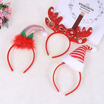 3 шт. Рождественские игрушки, повязки на голову, рождественские повязки Санта-Клауса для косплея или рождественской вечеринки
