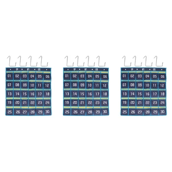 3X30 Пронумерованных Карманов Диаграмма Подвесной Органайзер Для Мобильного Телефона Подвесная Сумка Для Хранения Классного Калькулятора Держатели Телефонов