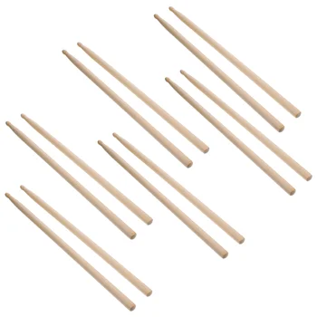 6 Пар Музыкальных инструментов 5A Кленовая голень, барабанные палочки для деревянных ударных инструментов
