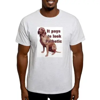 CafePress Пафосная рыжебородая енотовидная собака Пепельно-серая футболка, легкая футболка (57910715) с длинными рукавами