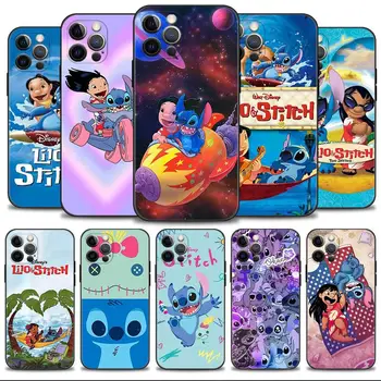 Disney Lilo & Stitch Love Happy Phone Shell Для Apple iPhone 15 14 13 12 11 Pro Max 13 12 Mini XS Max XR X 7 8 Plus Чехол-накладка