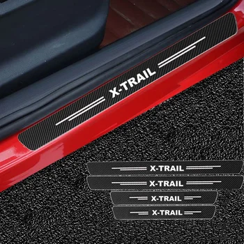DIY Автомобильная Наклейка Из Углеродного Волокна Auto Door Sill Anti Scratch Protect Film Для Nissan Xtrail X Trail T30 T31 T32 2021 2020 2019 2018
