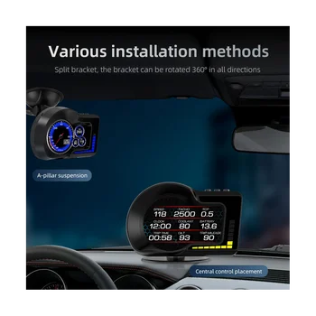 F15 Автомобильный Hud Heads Up с плоским экраном Автомобильный Obd ЖК-дисплей для осмотра приборной панели Спидометра