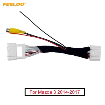 FEELDO Автомобильная Парковочная камера заднего вида Видеоразъемный кабель-конвертер для аудиосистем Mazda 3 Жгут проводов с парковочным проводом