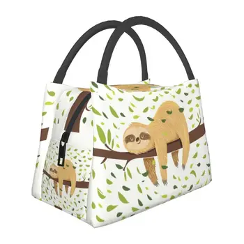Happy Hanging Lazy Sloth Изолированная сумка для ланча для работы, офиса, животных, сменный кулер, термобокс для Бенто, женская