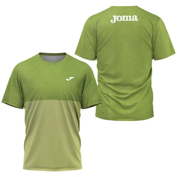 Joma Дышащая спортивная одежда для бега, фитнеса, мужская спортивная футболка для бадминтона, теннисная одежда с трехцветным принтом сращивания