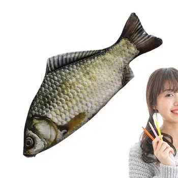 Kawaii Имитация рыбы Карась Пенал для карандашей Большой емкости Сумки-органайзеры для хранения, сумка для карандашей, школьные принадлежности, канцелярские принадлежности