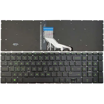KBHUB Клавиатура с зеленой подсветкой для HP Pavilion GAMING 15-DK0000 15-DK0056WM 15-DK 15-cs 15-da 15-db 15-dw 17-by 17-ca