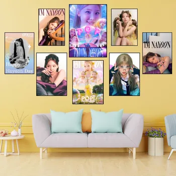 Kpop T-Twice Nayeon Печатает плакаты, настенную живопись, спальню, гостиную, офис, дом