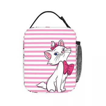 Marie Pink От Aristocats Изолированные сумки для ланча, Сменные сумки для пикника, термоохладитель, Ланч-бокс, сумка для ланча для женщин, детей, школы