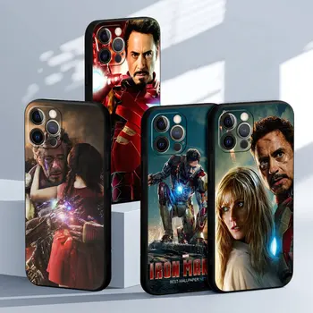 Marvel Iron Man 3 Reborn Чехол Для Телефона iPhone 14 Plus SE 2020 13 12Mini 11 Pro X XS XR Max 7 8 Черный Силиконовый Чехол Fundas