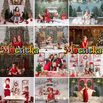 Mocsicka 2023, Рождественская Елка, Подарочная игрушка, Милый Медведь, Детский Фон для фотосъемки, Рождественская Фотосессия, Баннер Фотостудии.
