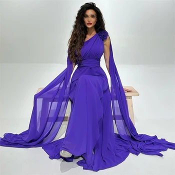 Oisslec Платье для выпускного вечера с одним плечом из двух частей 2024 Новое Женское вечернее платье для официальных мероприятий в Арабском стиле