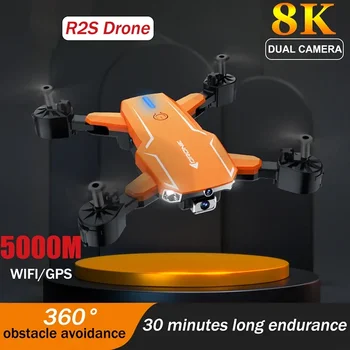 R2S Drone 8K Камера Профессиональная аэрофотосъемка самолета Мини радиоуправляемый самолет Беспилотный летательный аппарат для обхода препятствий для взрослых и детей