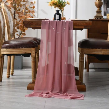 solidna kolorowa TableRunner rustykalne wesele wieczór panieński urodziny strona główna dekoracja przyjęcie tło dostawca