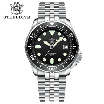 STEELDIVE SD1996 Мужские часы для дайвинга NH35 Автоматические механические мужские часы со светящимся керамическим безелем Diver watch мужские часы Sapphire