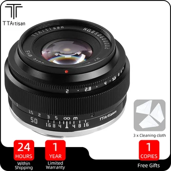 TTArtisan 50mm F2 Prime Объектив с Полнокадровой Ручной Фокусировкой для Sony E Canon EOS RF Fujifilm X Nikon Z Panasonic Olympus M43