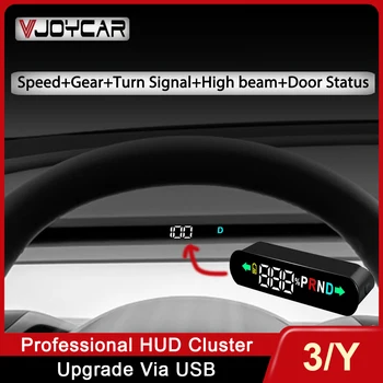 Vjoycar Новый Встроенный HUD для Tesla Model 3/Y A/C Слот Скрытый HD-Дисплей Head-up Speed Gear Аккумулятор Обновление Программного Обеспечения Аксессуары