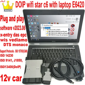 WIFI MB Star C6 DOIP Мультиплексор с программным обеспечением SSD Ноутбук FZ G1 бесплатная лицензия для нового автомобиля w206 223 167 214 177 Инструменты диагностики