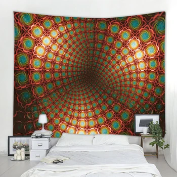Абстрактное искусство украшение дома гобелен психоделическая сцена настенная богемная декоративная Мандала диван одеяло Хиппи коврик для йоги