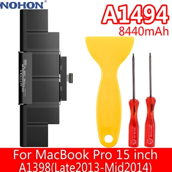 Аккумулятор для ноутбука NOHON A1494 для Macbook Pro 15 ” дюймов A1398 Конец 2013 – середина 2014 A1398 ME293 ME294 MC975 MC976 A1417 8440 мАч