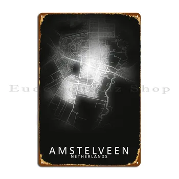 Амстелвин, Нидерланды, Металлическая табличка, плакат с надписью Cinema Cave Garage, Ржавая Жестяная вывеска, плакат