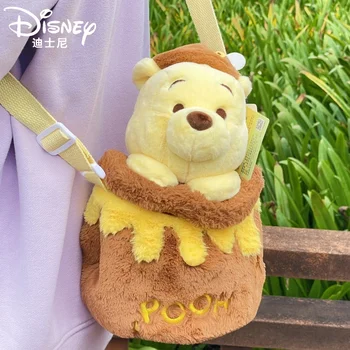 В наличии Оригинальная детская сумочка Disney New Pooh Bear с плюшевым рисунком из мультфильма 
