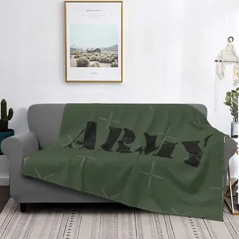 Винтажный классический военный логотип армии США на ультрамягком одеяле из микрофлиса