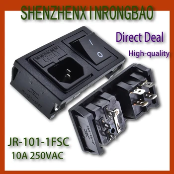высококачественный импортный JR-101-1FSC с большой розеткой переменного тока C14 с 4-контактным переключателем 