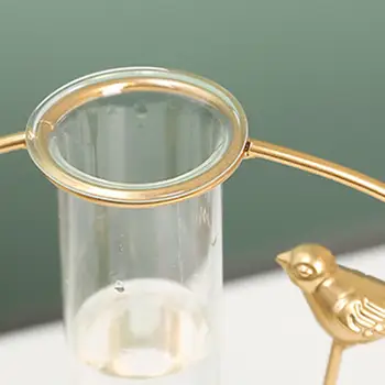 Гидропонная стеклянная ваза, Террариум с металлическим каркасом для украшения рабочего стола