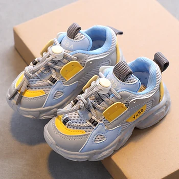 Детская спортивная обувь Модные Сетчатые Дышащие кроссовки для мальчиков Демисезонные Детские Кроссовки для девочек