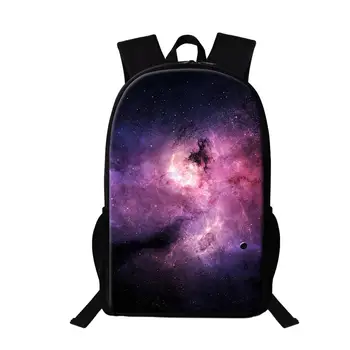 Детские школьные сумки Женский открытый рюкзак через плечо с принтом Галактики, школьная сумка с космическим рисунком, Основная многофункциональная сумка