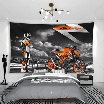Дикий Внедорожный Горный велосипед, крутой Гобелен, баннер, флаг, знаменитый Австрийский мотоцикл для гаража или комнаты, Подвесное украшение
