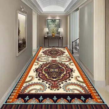 Длинный ковер в персидском стиле в ретро-стиле для лестницы, коридора, прихожей, ковров Nordic Home, гостиничных дорожек, Ковриков для вечеринок, свадебных ковриков на заказ