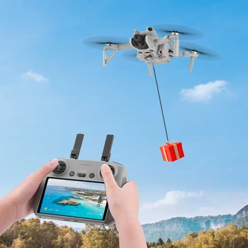 Для DJI Mini 4 Pro Drone Airdrop Thrower System USB Зарядка Беспилотного Летательного Аппарата Airdrop Drone Дистанционный Метатель для Рыбалки и Заброса Дальше