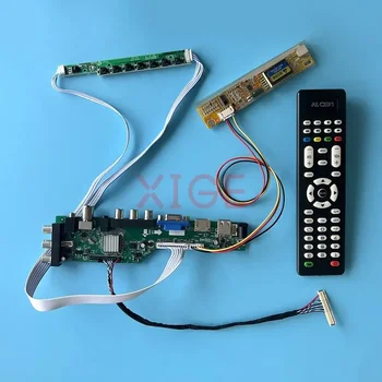 Для LP150X09-A5 LP150X10-B5K8 Плата контроллера DIY Kit 1024*768 1CCFL LVDS-30Pin ЖК-экран DVB Сигнал Цифровой USB + HDMI + VGA + AV + IR