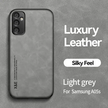 Для Samsung Galaxy A05 Роскошный кожаный магнитный чехол противоударный бампер Мягкая задняя крышка для Samsung Galaxy A05s