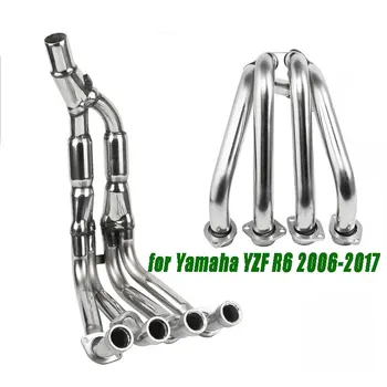 Для Yamaha YZF R6 2006 2007 2008 2009 2010 2011 2012 2013 2014 15 16 2017 Выхлопные трубы диаметром 51 мм из нержавеющей стали, Коллекторные трубы системы