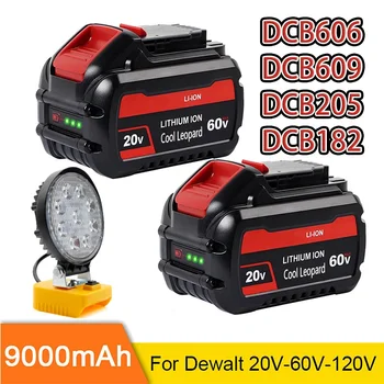 Для Аккумуляторных литий-ионных Аккумуляторов Dewalt 60V, для Инструментов Power Drill DCB606 DCB612 DCB609 DCB205 DCB18 Li-ion Battery